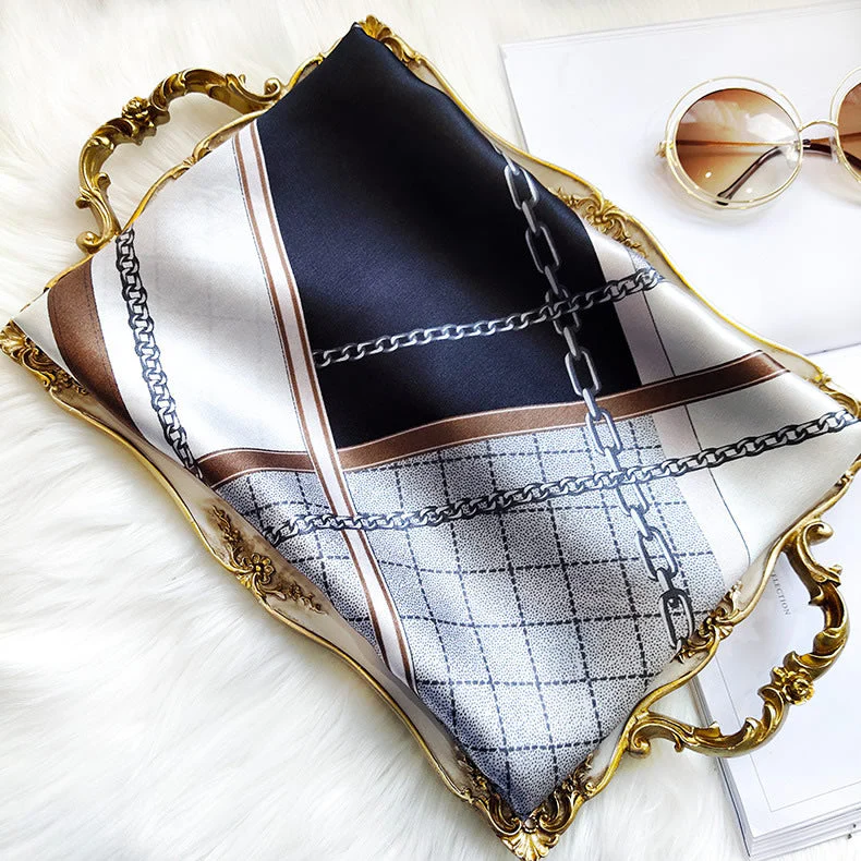 Foulard Châle Long Rectangulaire 100% Soie de Mûrier Imprimé 170x53cm - Image 16