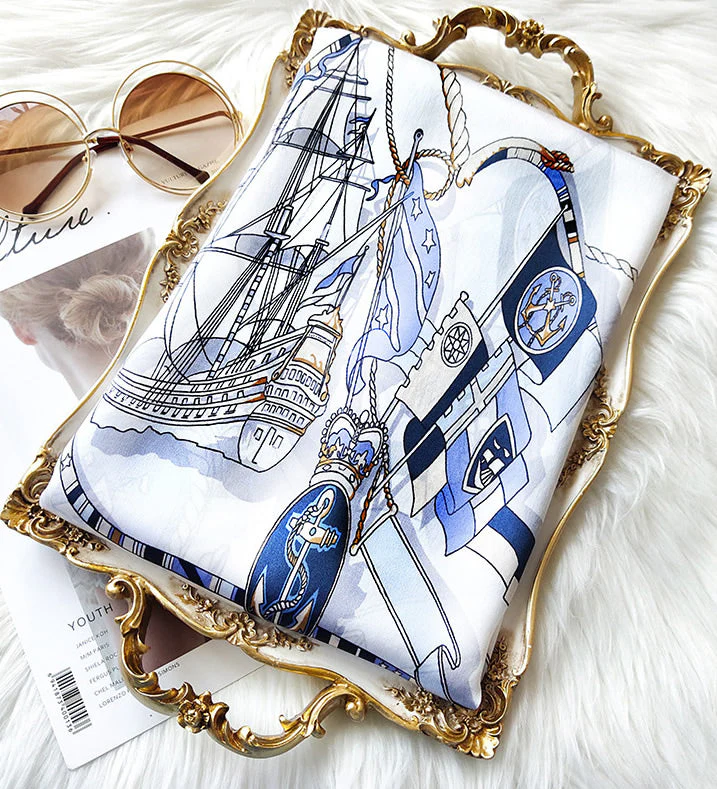 Foulard Châle Long Rectangulaire 100% Soie de Mûrier Imprimé 170x53cm - Image 22