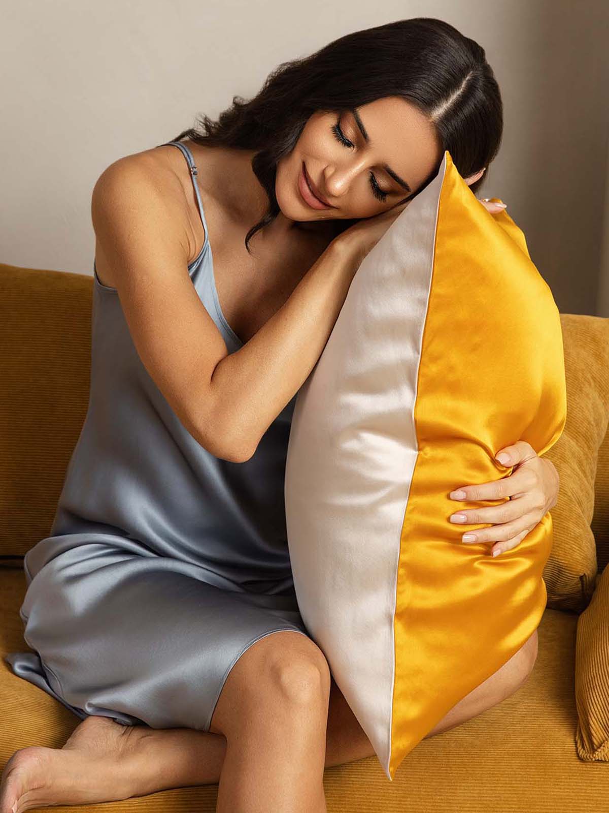 Taie d’Oreiller Simple Enveloppée En Soie 19Momme - Image 154