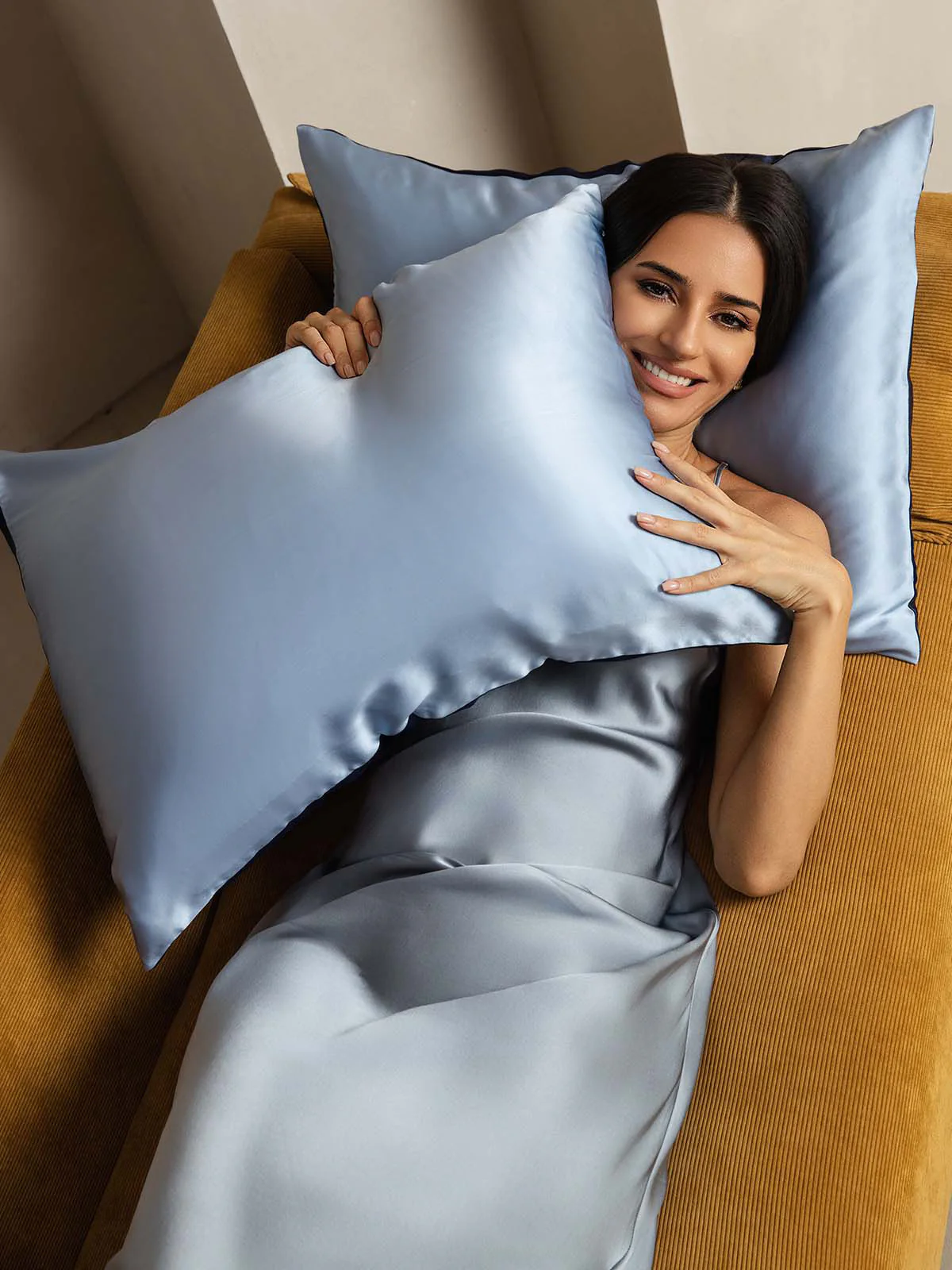 Taie d’Oreiller Simple Enveloppée En Soie 19Momme - Image 137