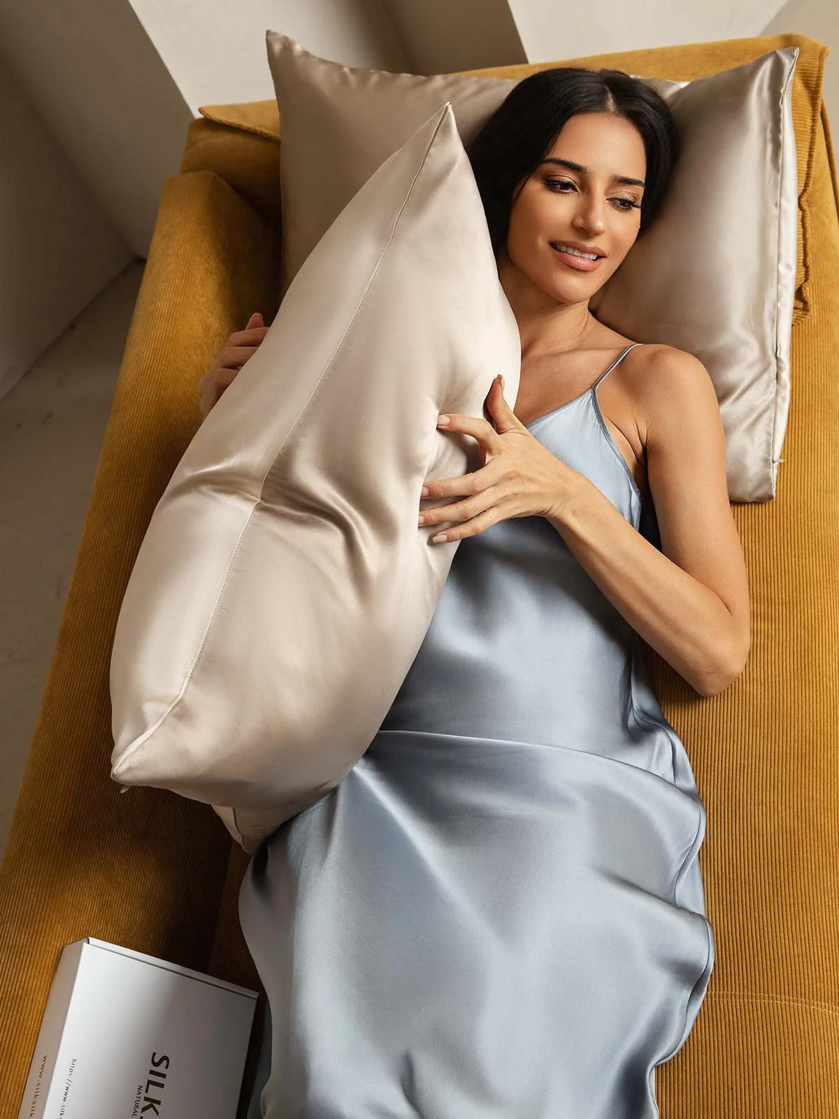 Taie d’Oreiller Simple Enveloppée En Soie 19Momme - Image 128