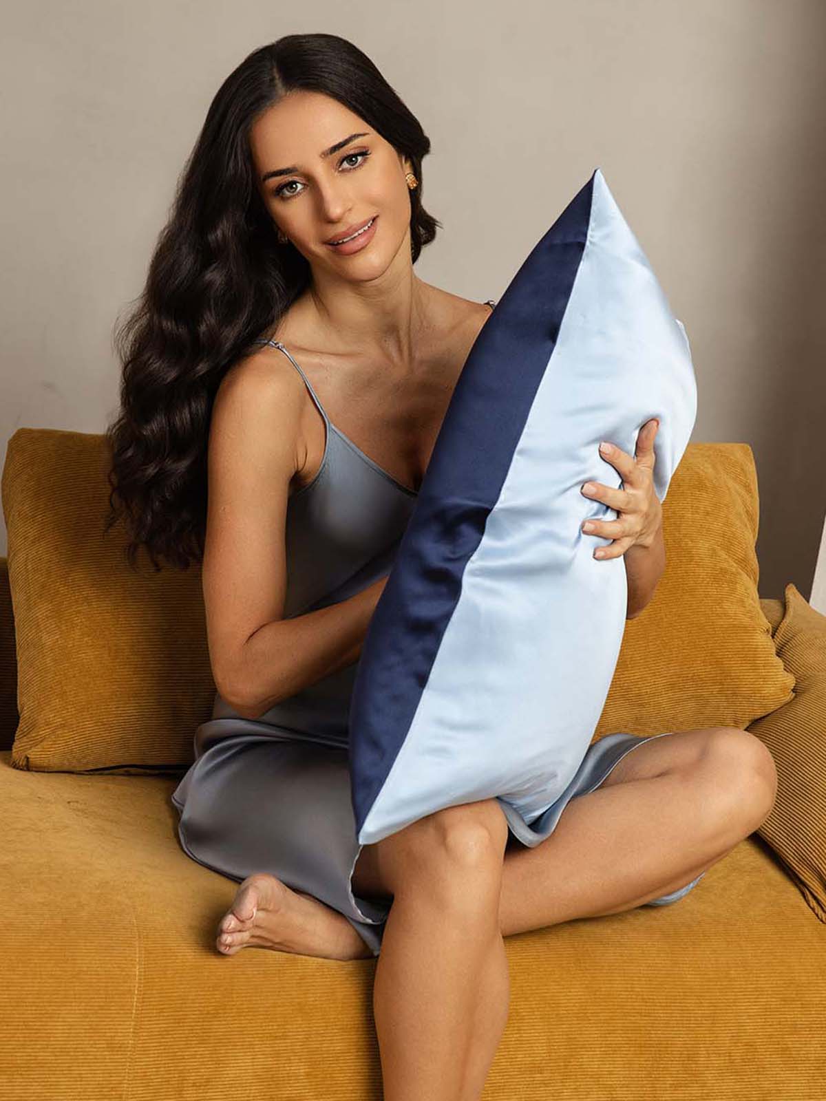 Taie d’Oreiller Simple Enveloppée En Soie 19Momme - Image 135