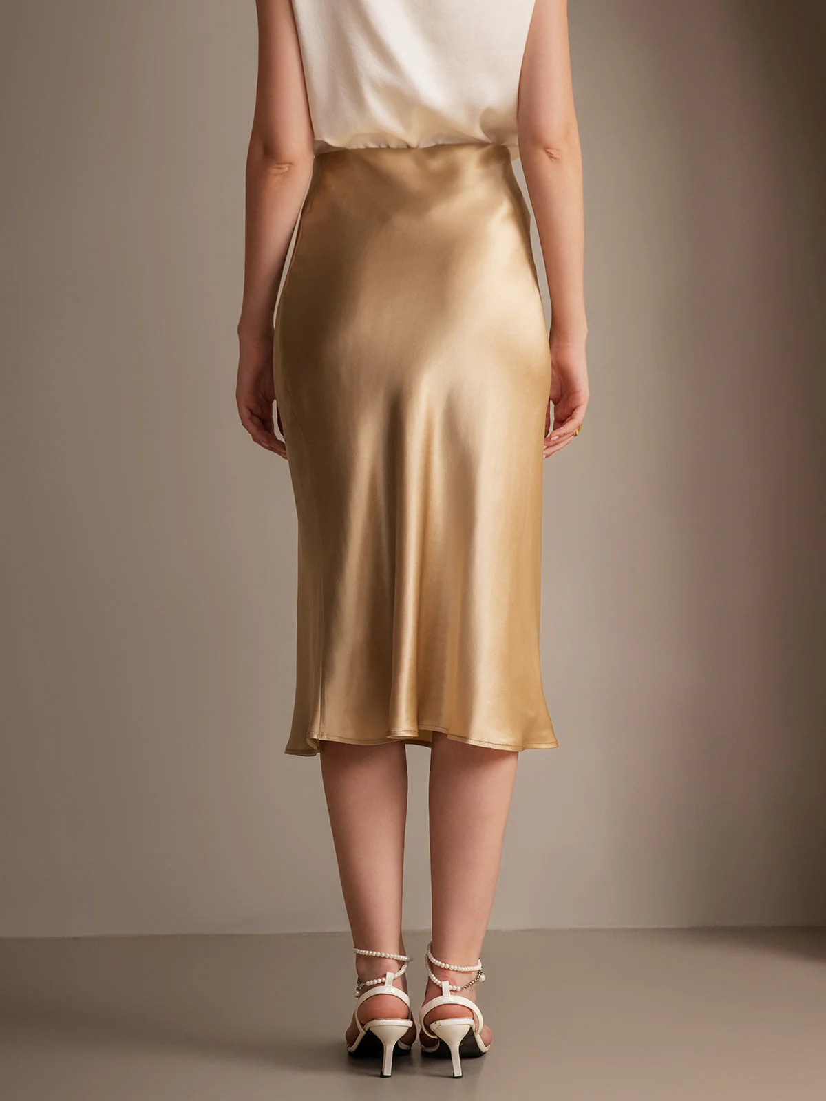 Jupe Élégante Basique en Soie Pure - Image 24