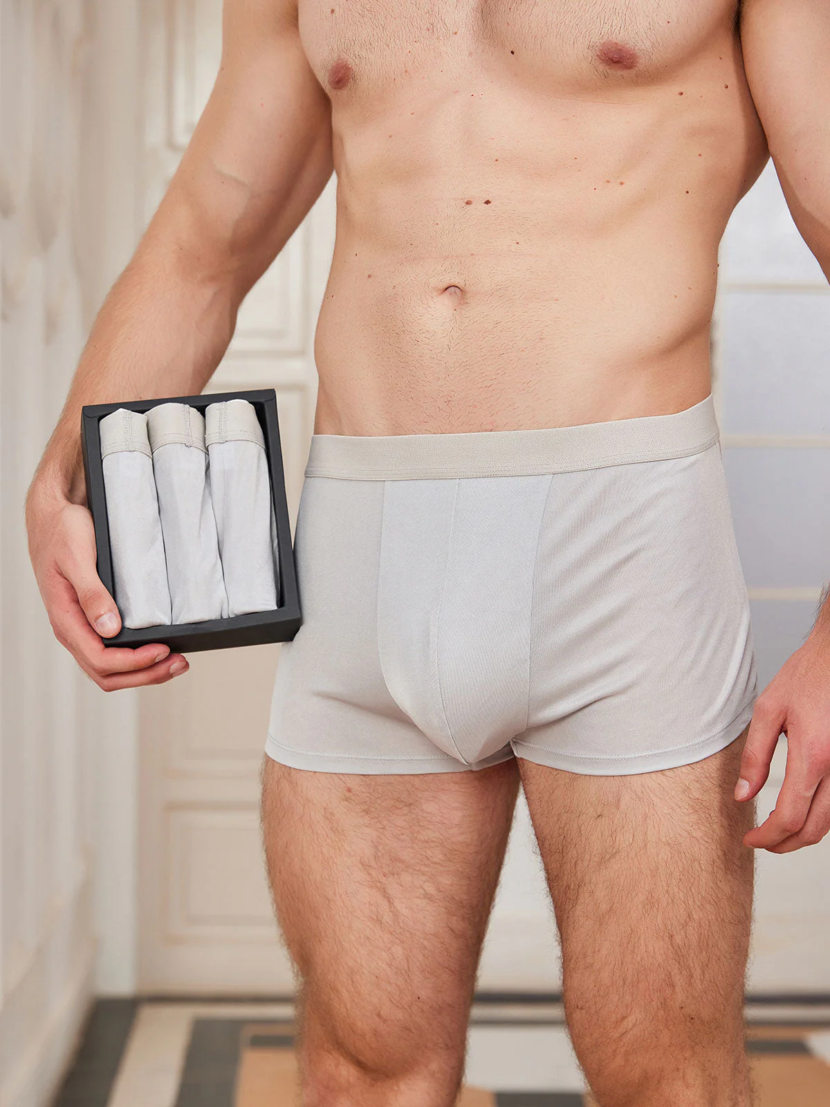 Lot de 3 Boxers Homme en Soie Pure - Image 19