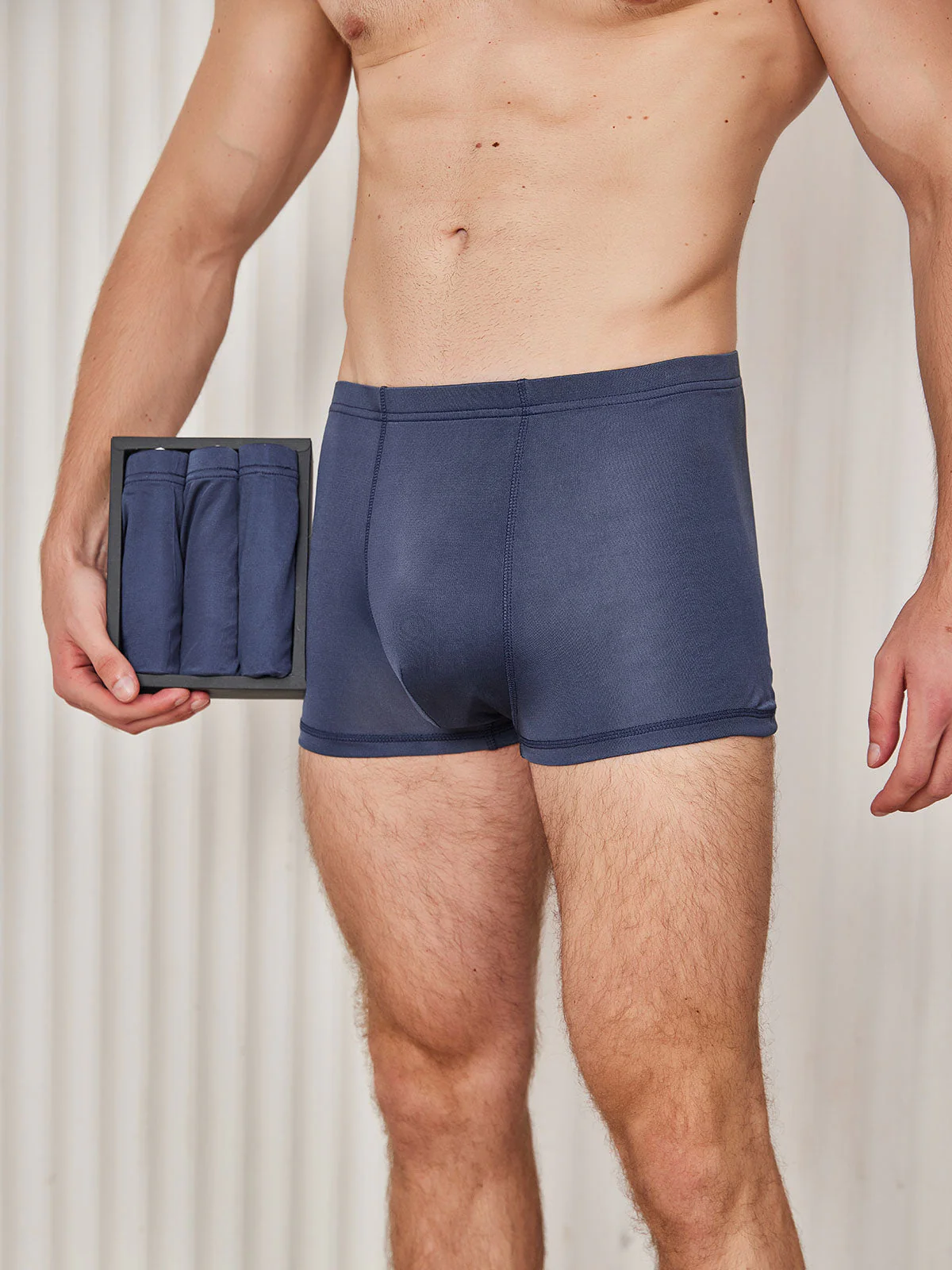 Lot de 3 Boxers Homme en Soie Pure - Image 3