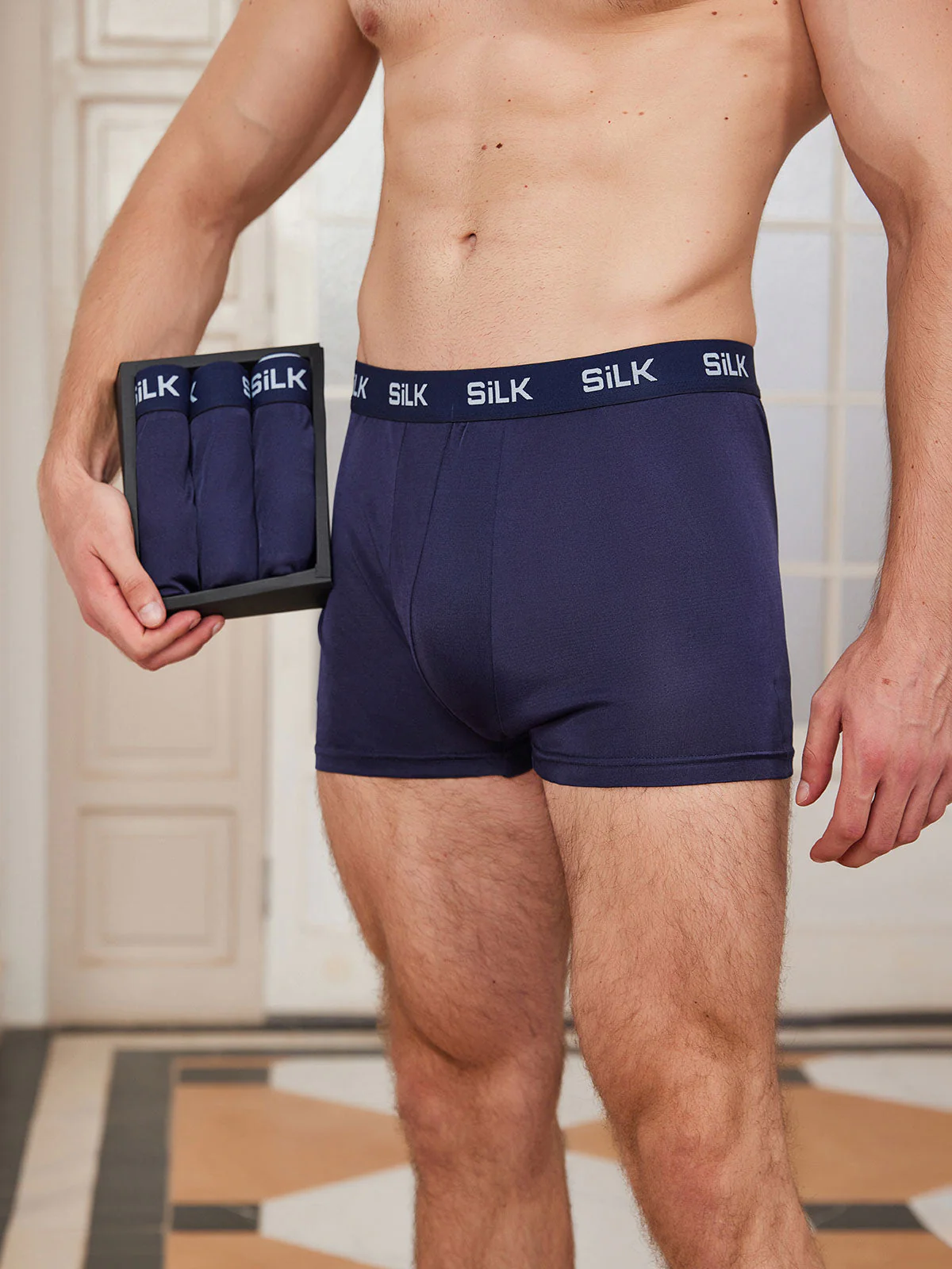 Lot de 3 Boxers Homme Ultra Doux Confortables en Soie Pure - Image 3