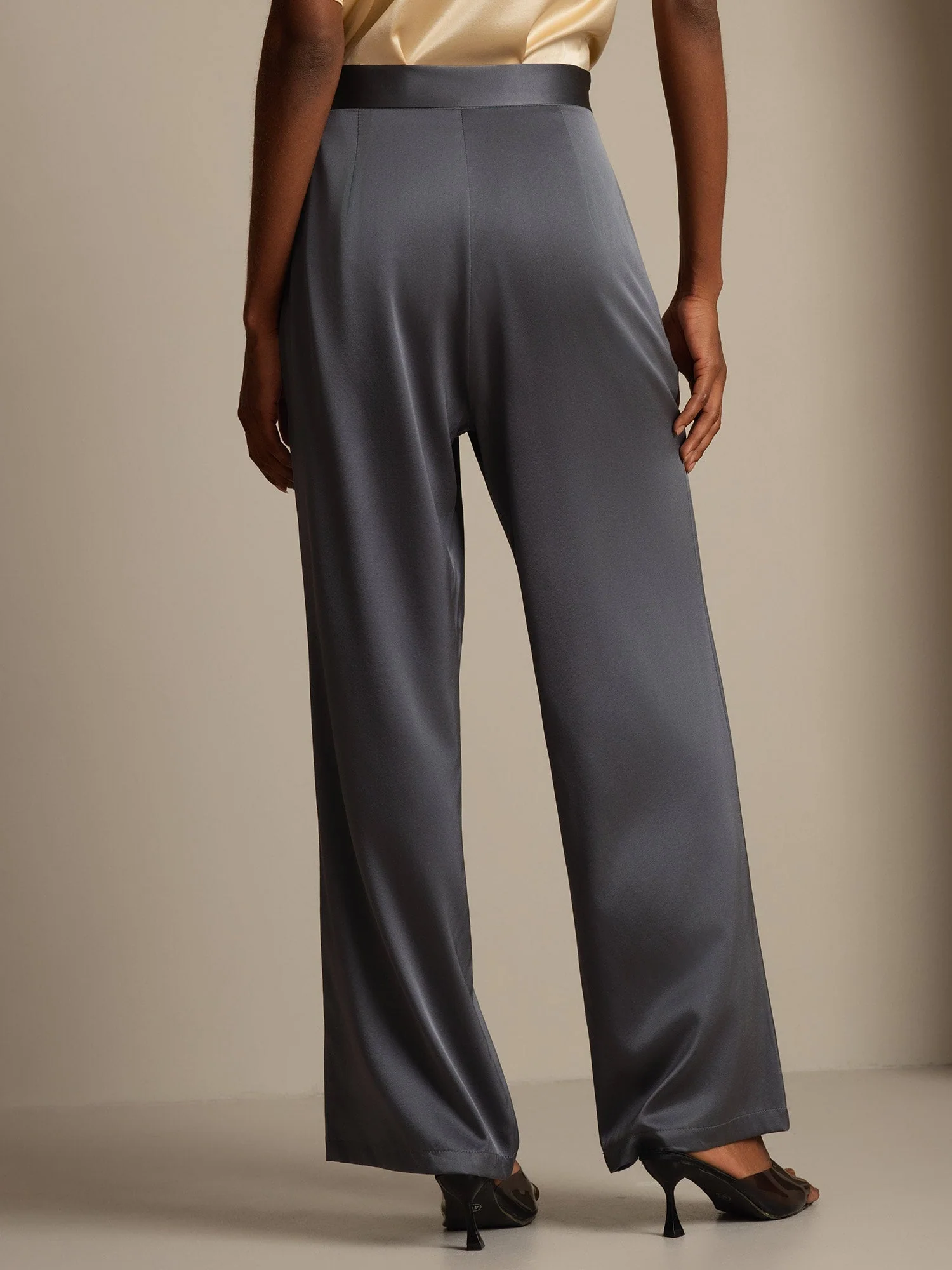 19Momme Pantalons en Soie à Jambes Larges Décontractés - Image 10