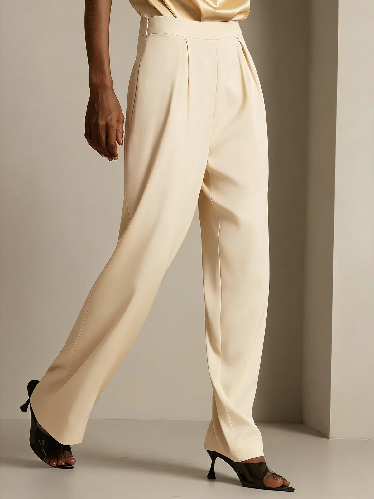 19Momme Pantalons en Soie à Jambes Larges Décontractés - Image 33