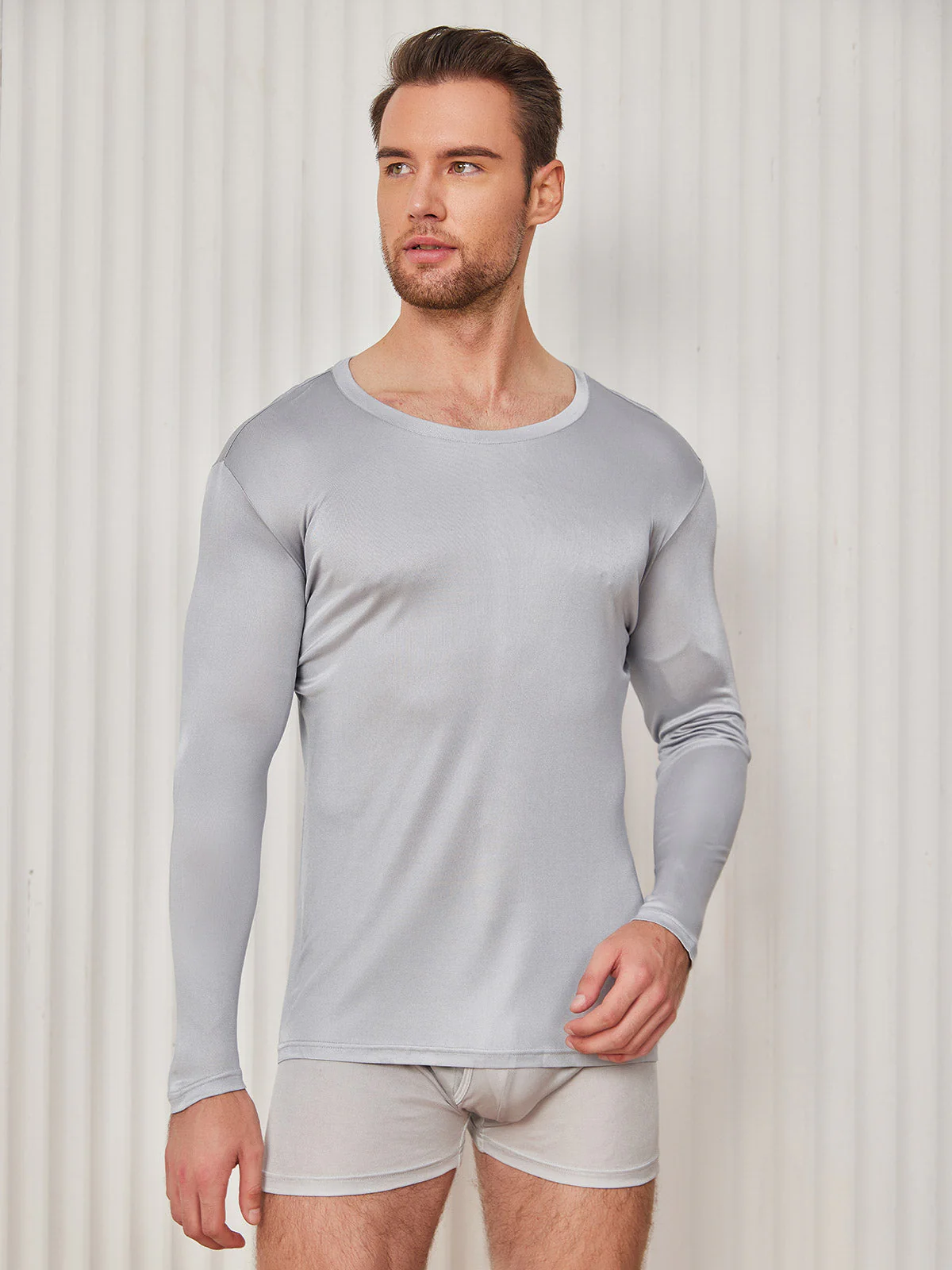 T-shirt En Jersey De Soie Pour Homme Tendance - Image 19
