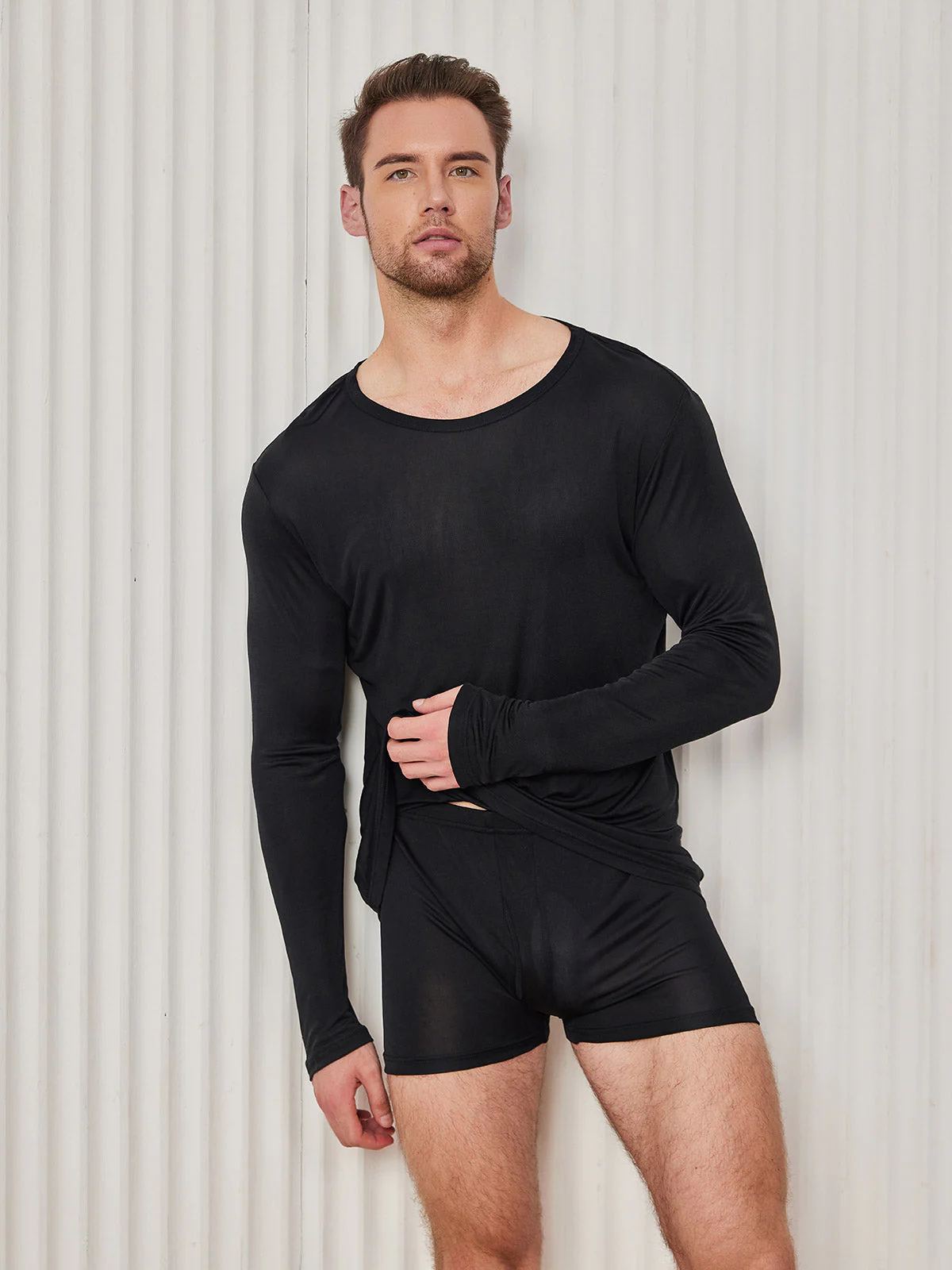 T-shirt En Jersey De Soie Pour Homme Tendance - Image 8