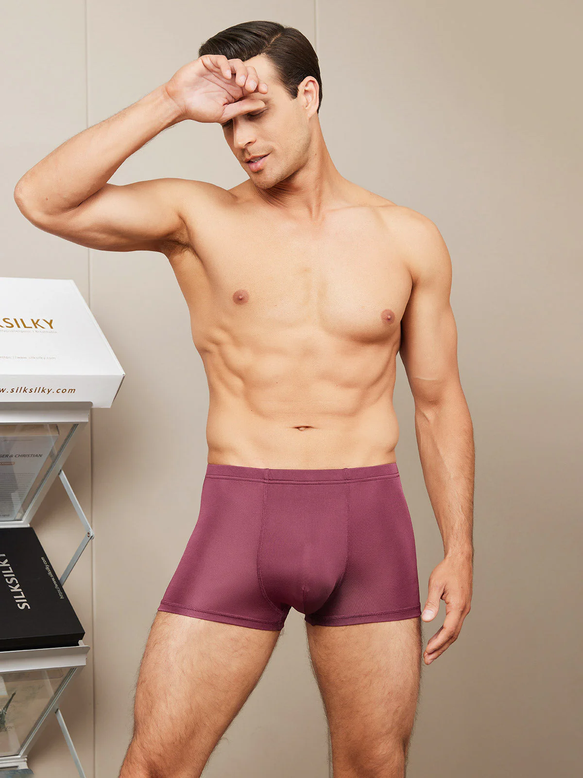 Caleçons Boxers Homme En Soie Pure - Image 14