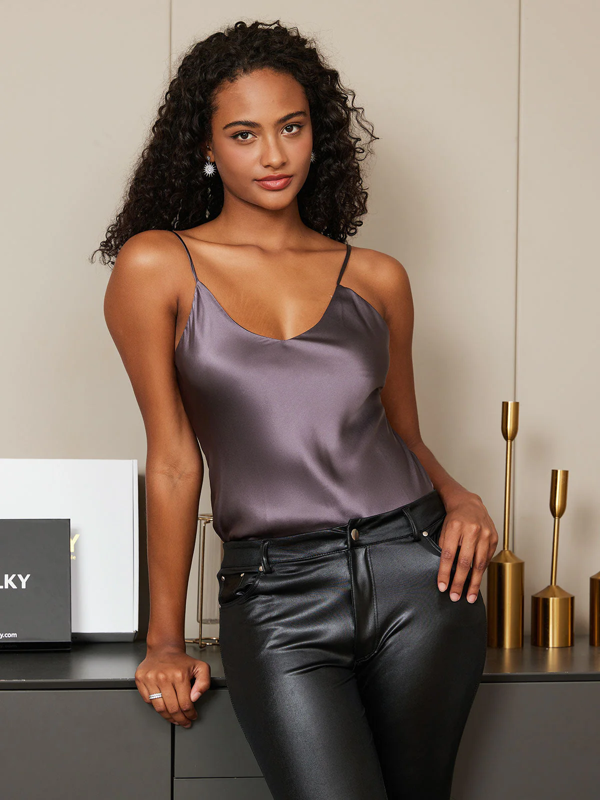 Débardeur Camisoles Pure Soie Fines Brides - Image 37