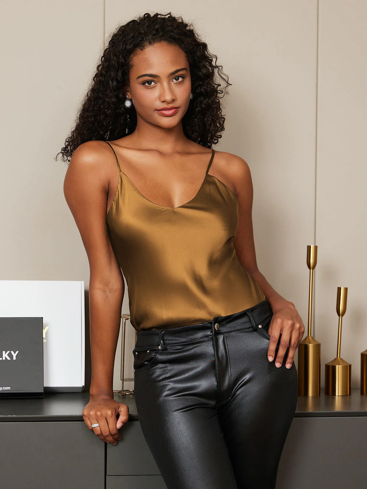 Débardeur Camisoles Pure Soie Fines Brides - Image 48