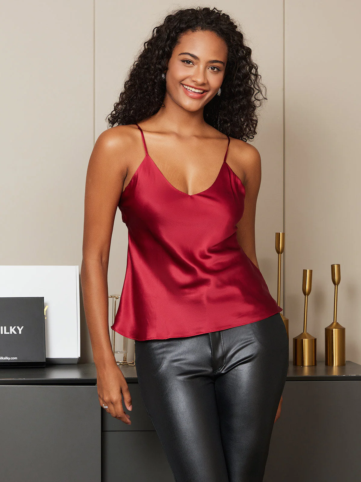 Débardeur Camisoles Pure Soie Fines Brides - Image 65