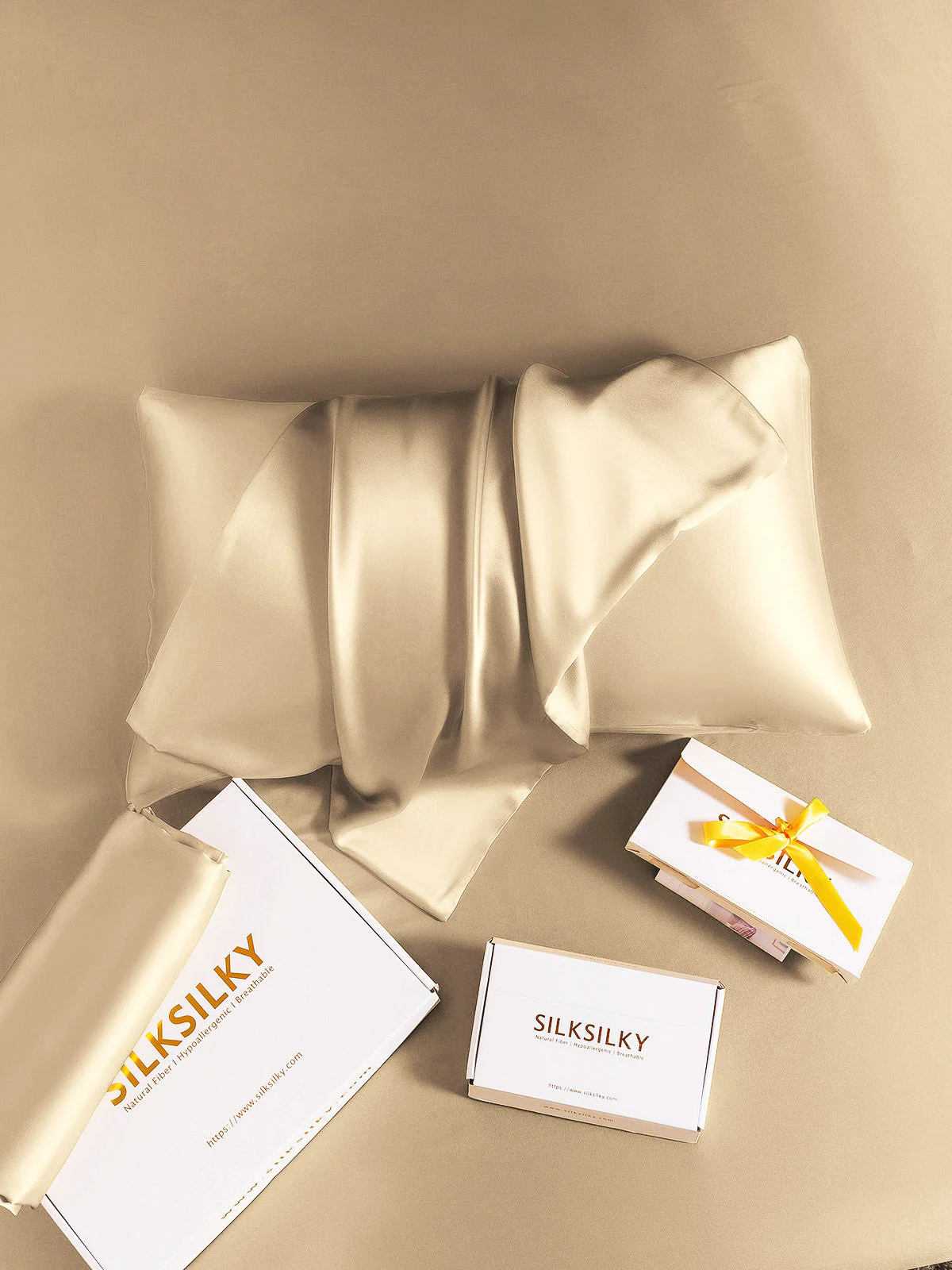 Taie d’Oreiller Simple Enveloppée En Soie 19Momme - Image 43