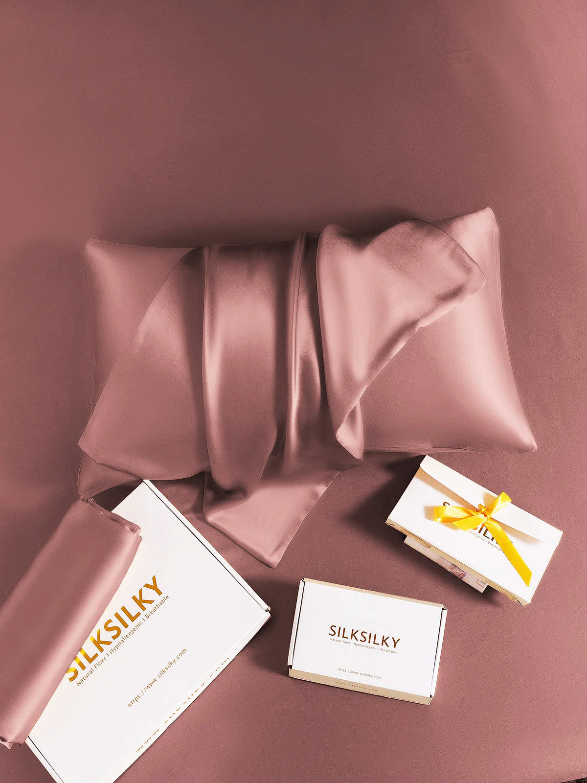 Taie d’Oreiller Simple Enveloppée En Soie 19Momme - Image 55