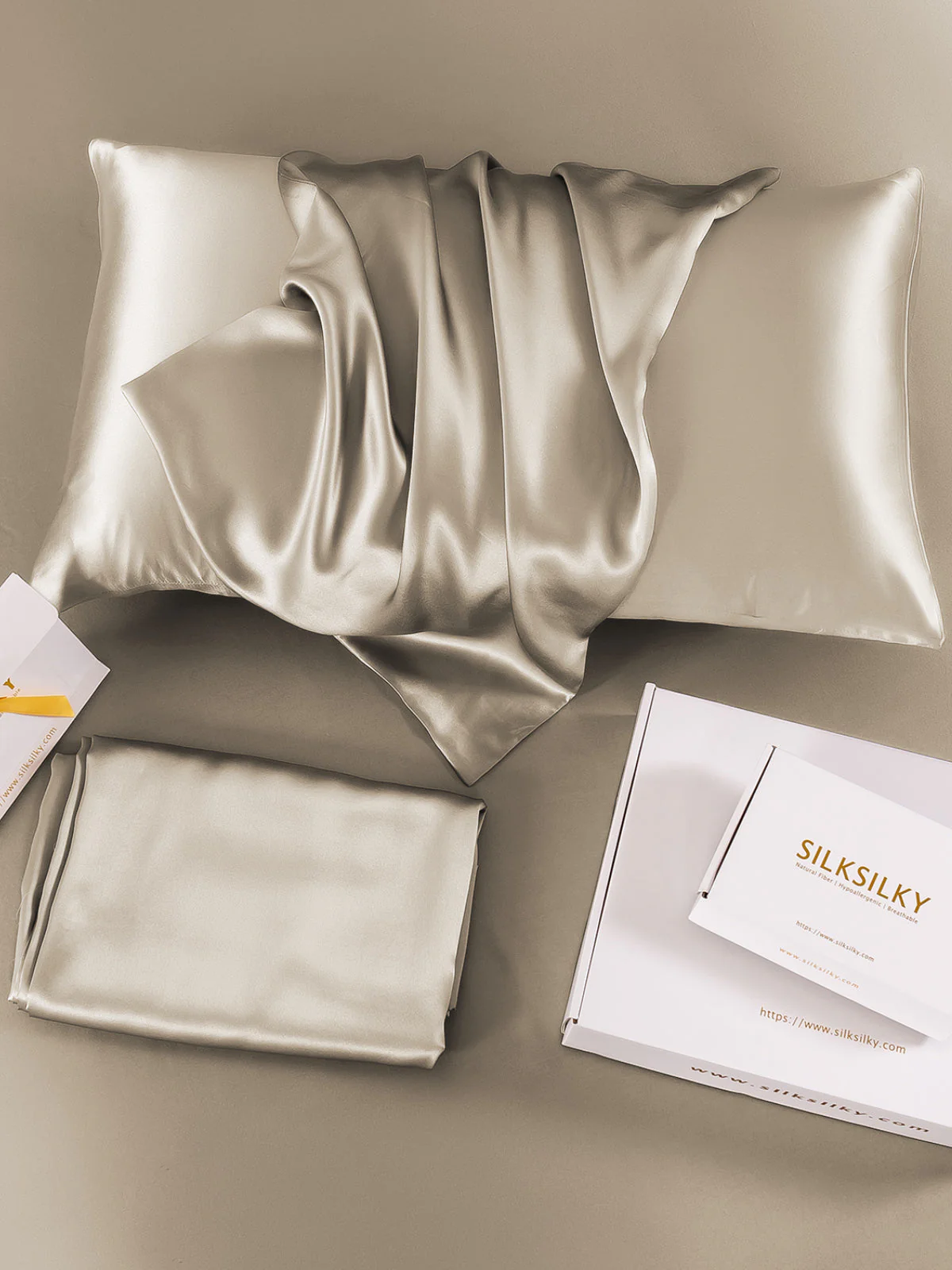 Taie d’Oreiller Simple Enveloppée En Soie 19Momme - Image 70