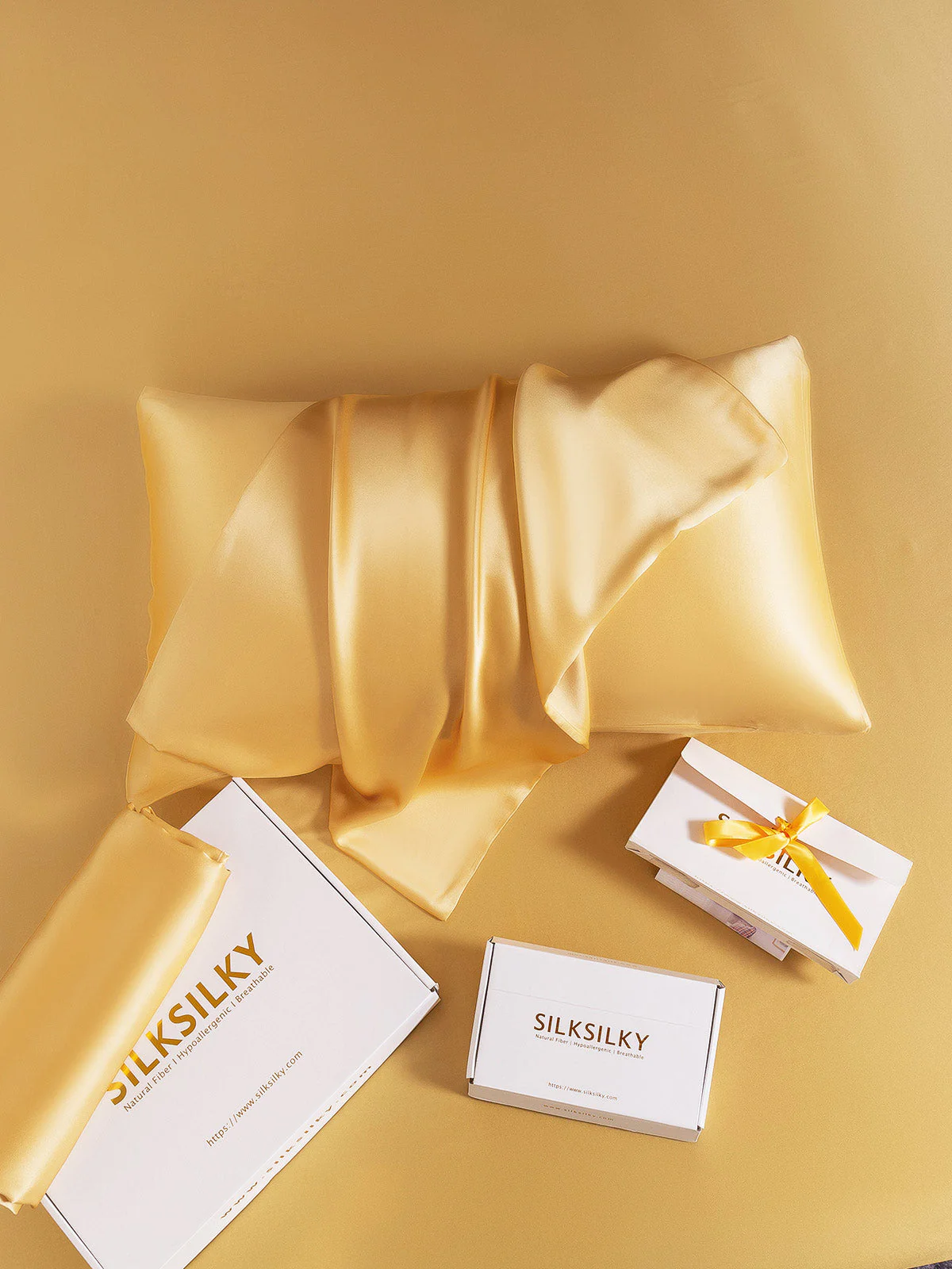 Taie d’Oreiller Simple Enveloppée En Soie 19Momme - Image 90