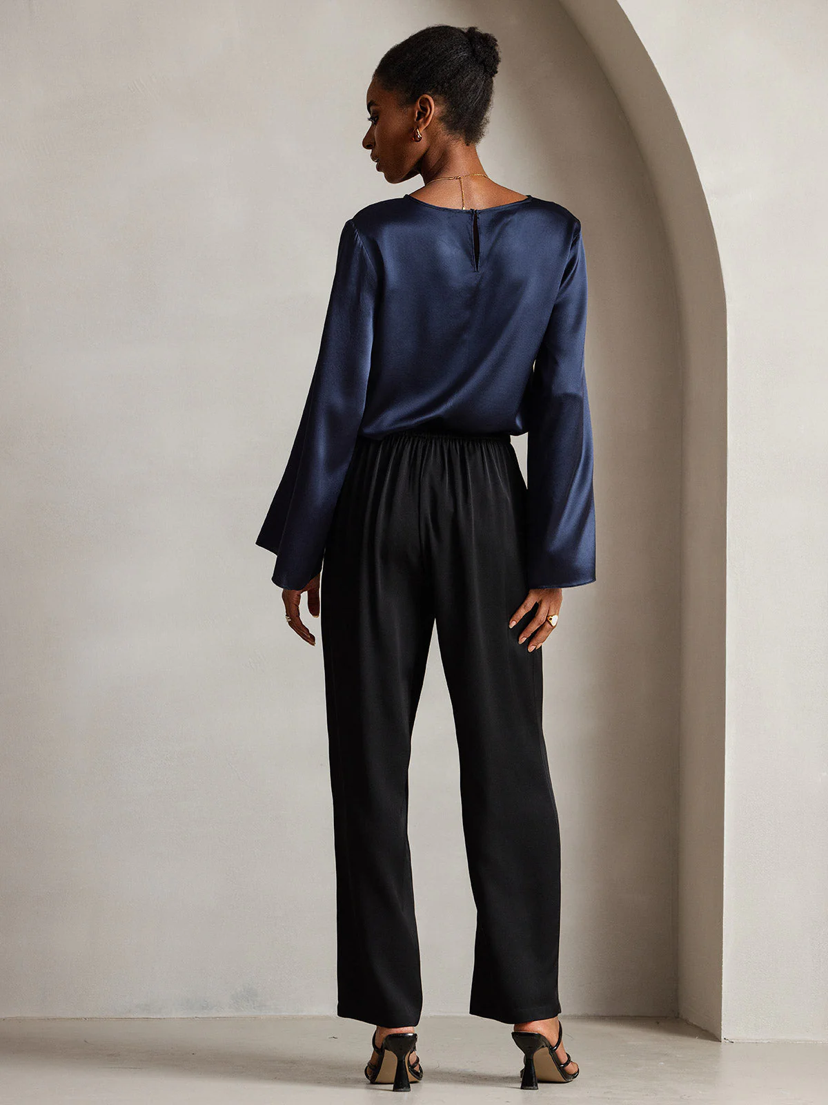 19Momme Soie Relax Longues Manches Blouse - Image 10