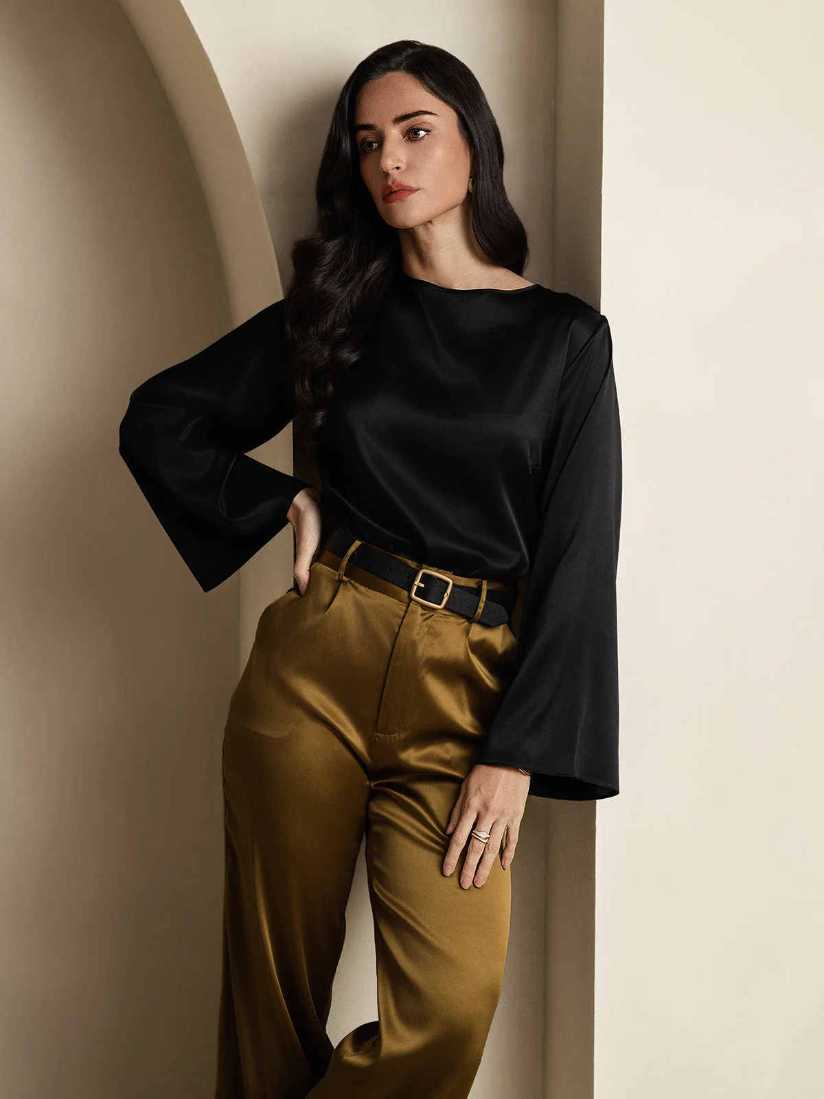 19Momme Soie Relax Longues Manches Blouse - Image 21