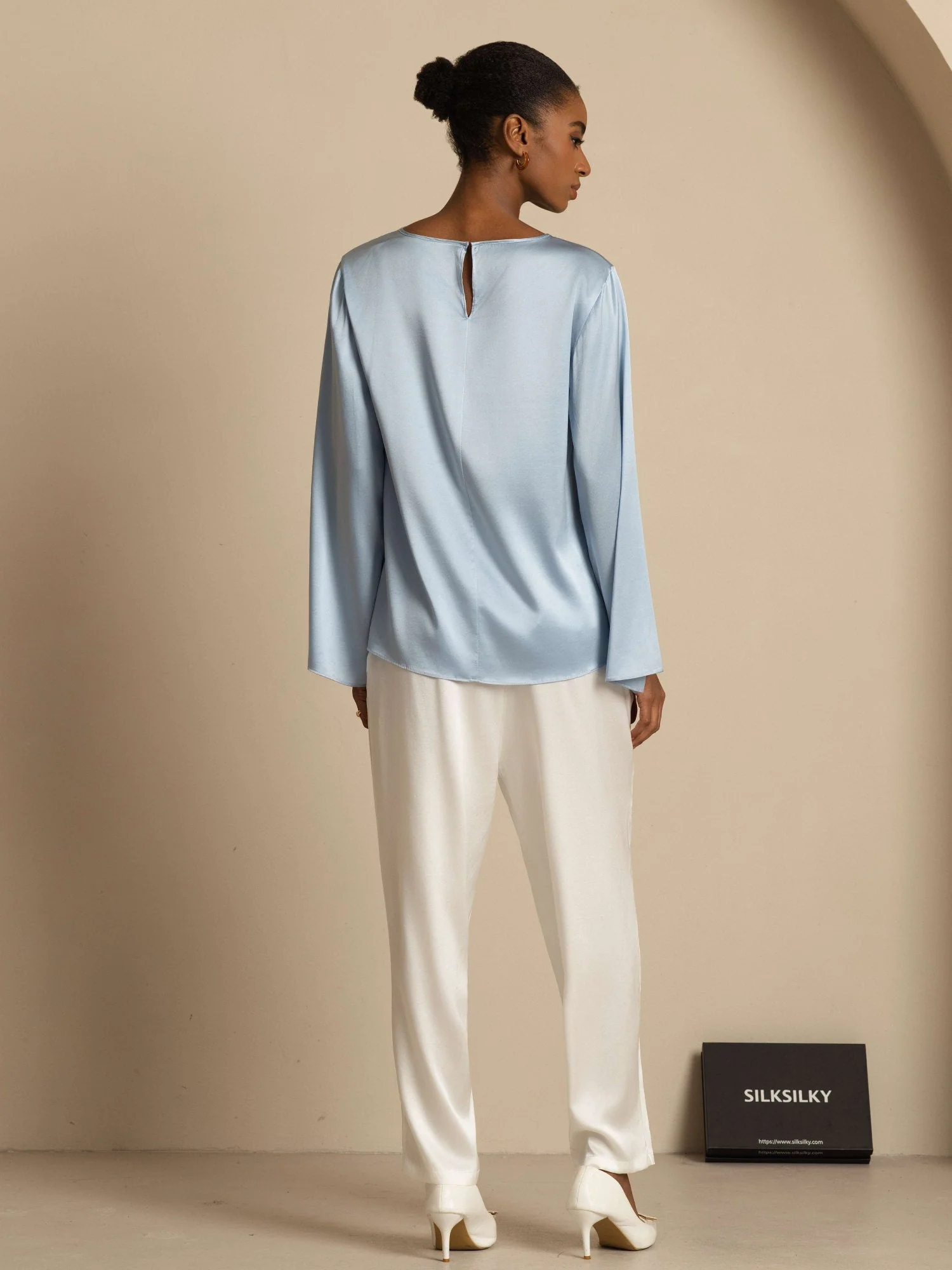 19Momme Soie Relax Longues Manches Blouse - Image 25