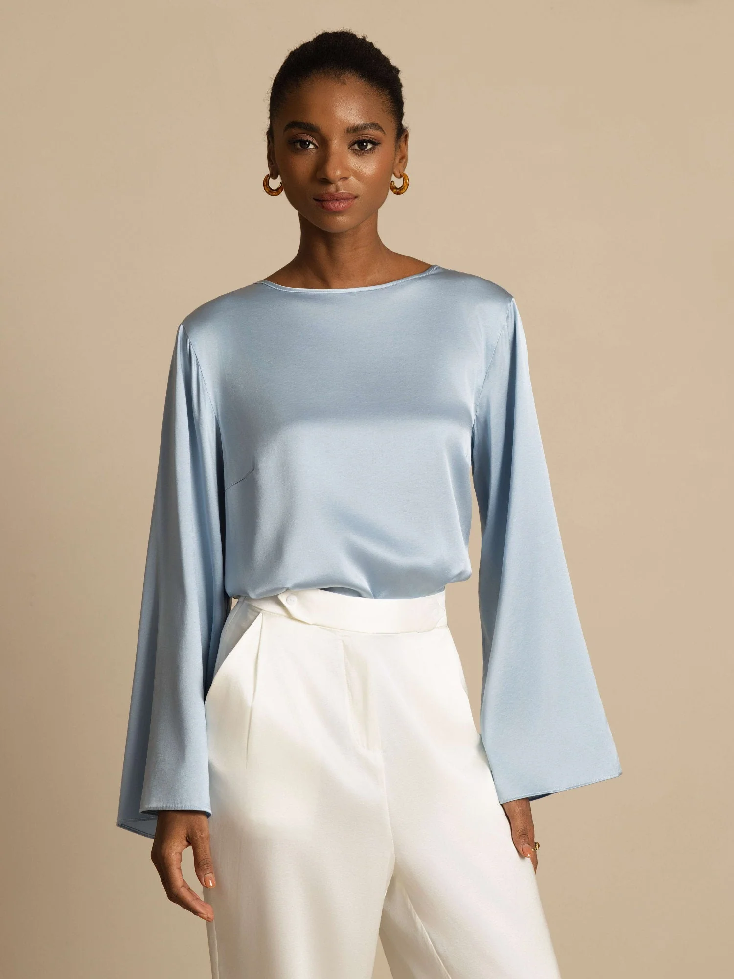 19Momme Soie Relax Longues Manches Blouse - Image 29