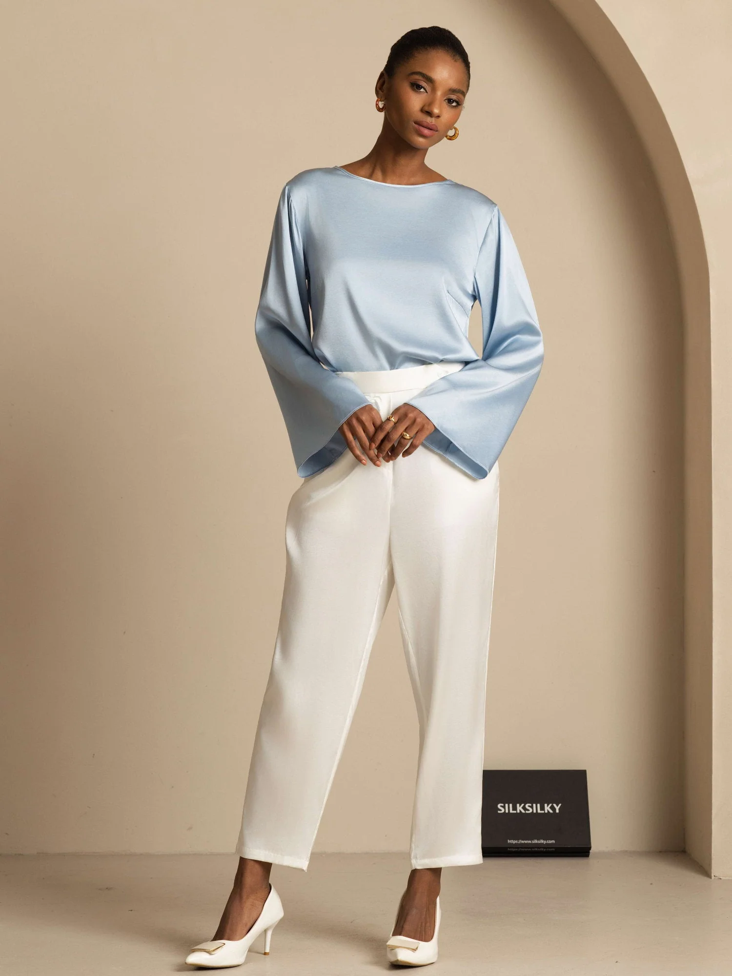 19Momme Soie Relax Longues Manches Blouse - Image 31