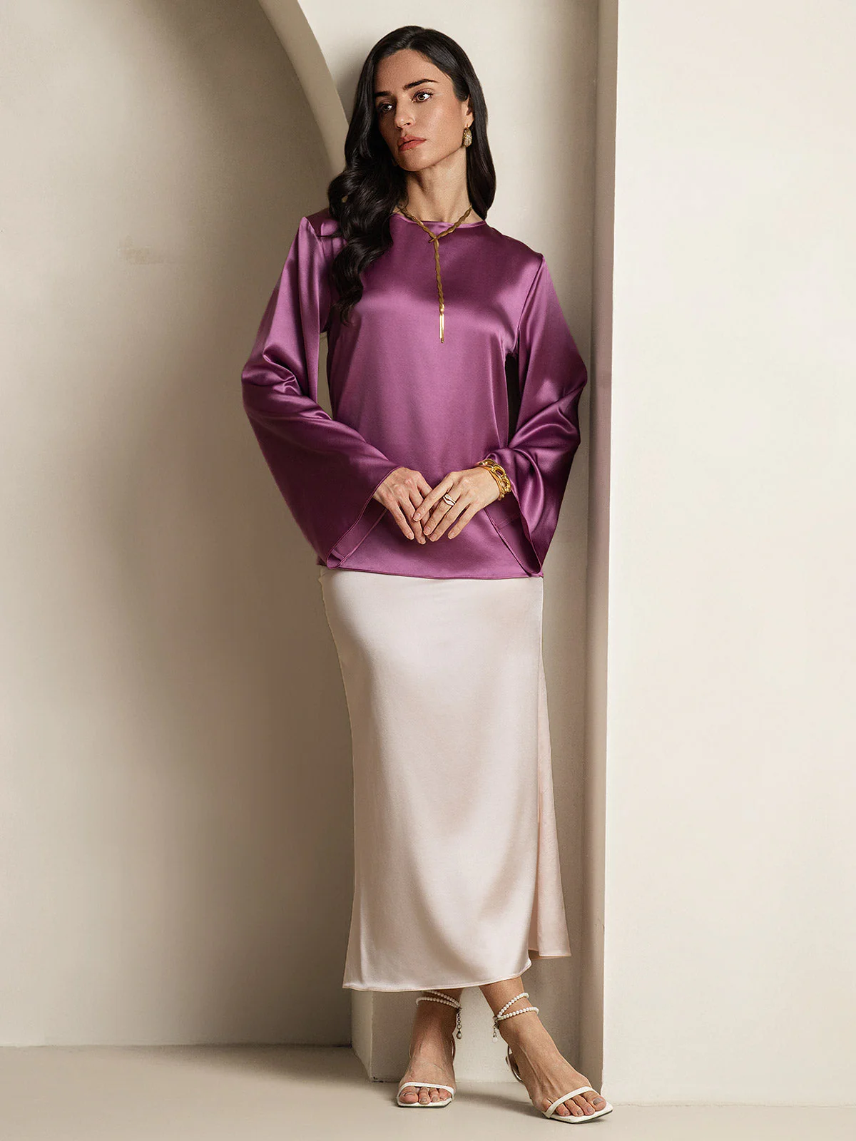 19Momme Soie Relax Longues Manches Blouse - Image 39