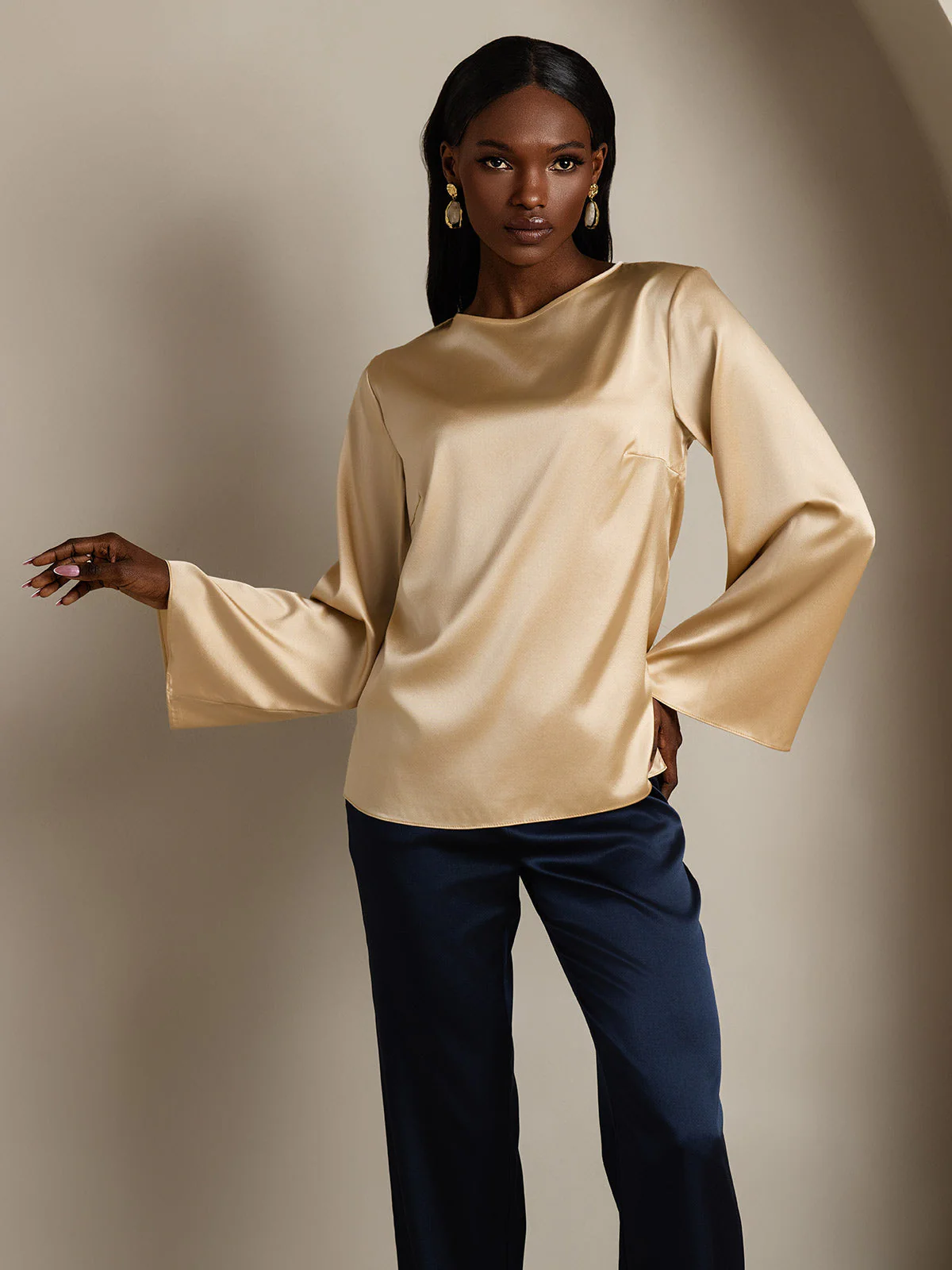 19Momme Soie Relax Longues Manches Blouse - Image 49