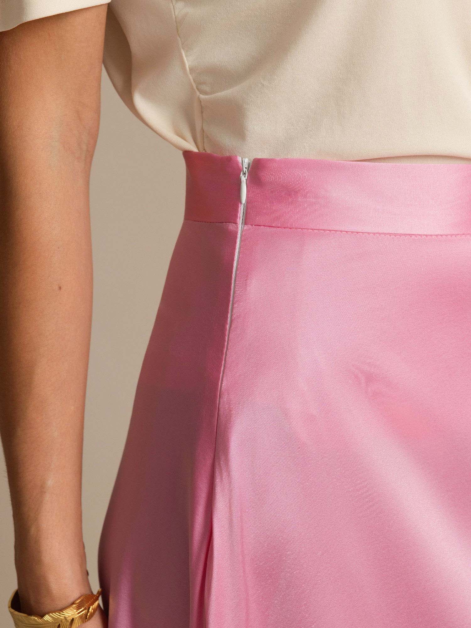 Jupe Longue Évasée En Soie 19Momme Avec Doublure - Image 32